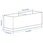 STUK Box with compartments, white/black, 17x51x18 cm - Image 9