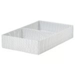STUK Box with compartments, white/black, 32x51x10 cm