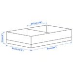 STUK Box with compartments, white/black, 32x51x10 cm - Image 8