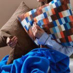 LÖVNATURSKOG Cushion cover, brown/blue, 50x50 cm - Image 2
