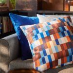 LÖVNATURSKOG Cushion cover, brown/blue, 50x50 cm - Image 3