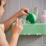 HUMLESJÖN Basket with suction cup, light green, 26x13x7 cm - Image 4