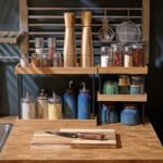 NÅLBLECKA Kitchen countertop organiser, metal/bamboo, 23x13x15 cm - Image 4