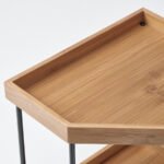 NÅLBLECKA Corner shelf, metal/bamboo for kitchen countertop, 28x28x28 cm - Image 5