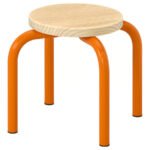 GREJSIMOJS Children's stool, wood/orange