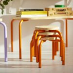 GREJSIMOJS Children's stool, wood/orange - Image 4