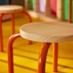 GREJSIMOJS Children's stool, wood/orange - Image 5