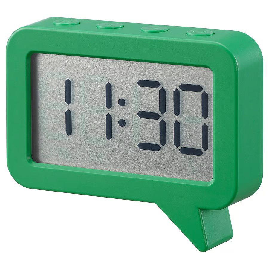 959-1 ljungpipare-clock-timer-green LJUNGPIPARE Clock/timer, green, 8x7 cm - Image 1