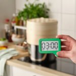 LJUNGPIPARE Clock/timer, green, 8x7 cm - Image 4