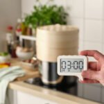 LJUNGPIPARE Clock/timer, white, 8x7 cm - Image 3