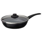 HEMLAGAD Sauté pan with lid, non-stick coating black, 26 cm