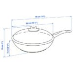 HEMLAGAD Sauté pan with lid, non-stick coating black, 26 cm - Image 10