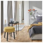 MÖRTFORS Pouffe, Diseröd dark yellow, 47x47 cm - Image 4