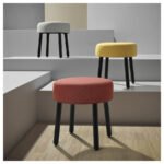 MÖRTFORS Pouffe, Diseröd dark yellow, 47x47 cm - Image 5