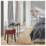 MÖRTFORS Pouffe, Diseröd red, 47x47 cm - Image 4