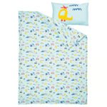 BARNDRÖM Duvet cover and pillowcase, blue/vehicles pattern, 150x200/50x80 cm - Image 2