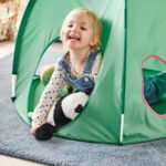 DVÄRGMÅS Children's tent, green - Image 3