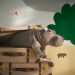 SANDLÖPARE Soft toy, hippopotamus/grey, 56 cm - Image 4