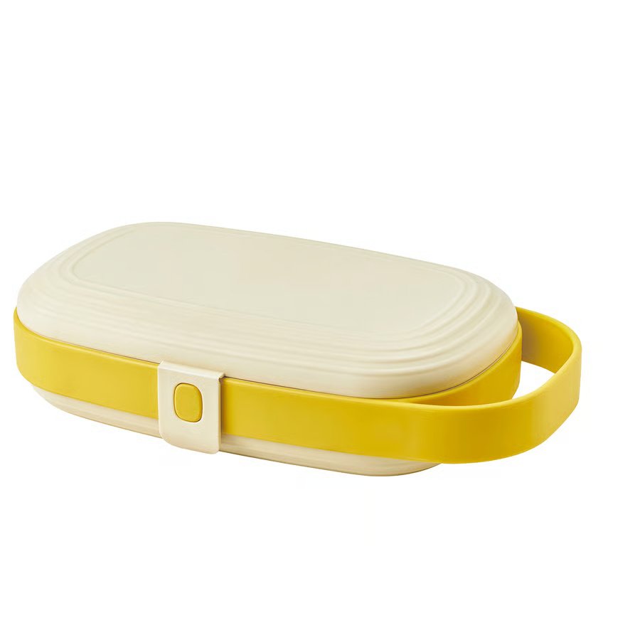 1029-1 kaptensfisk-lunch-box-yellow KAPTENSFISK Lunch box, yellow, 23x13x6 cm - Image 1
