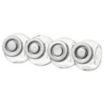 RAJTAN Spice jar, glass/aluminium colour, 15 cl