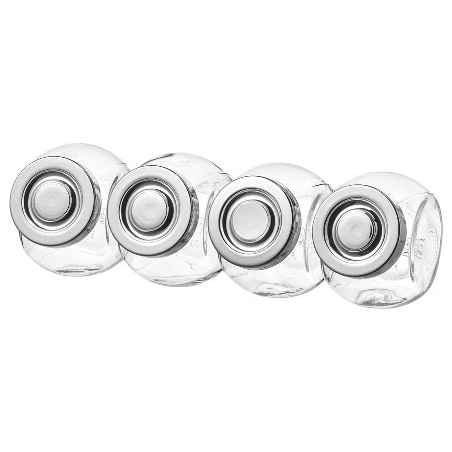 1036-1 rajtan-spice-jar-glass-aluminium-colour RAJTAN Spice jar, glass/aluminium colour, 15 cl - Image 1