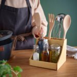 CHOKLADHAJ Kitchen countertop organiser, wood, 20x18x16 cm - Image 2