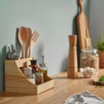 CHOKLADHAJ Kitchen countertop organiser, wood, 20x18x16 cm - Image 3