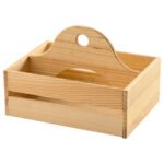 CHOKLADHAJ Portable organiser, wood, 25x18x17 cm