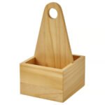CHOKLADHAJ Portable organiser, wood, 12x11x21 cm