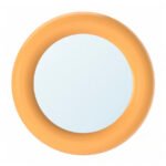 HUMLESJÖN Mirror with suction cup, orange