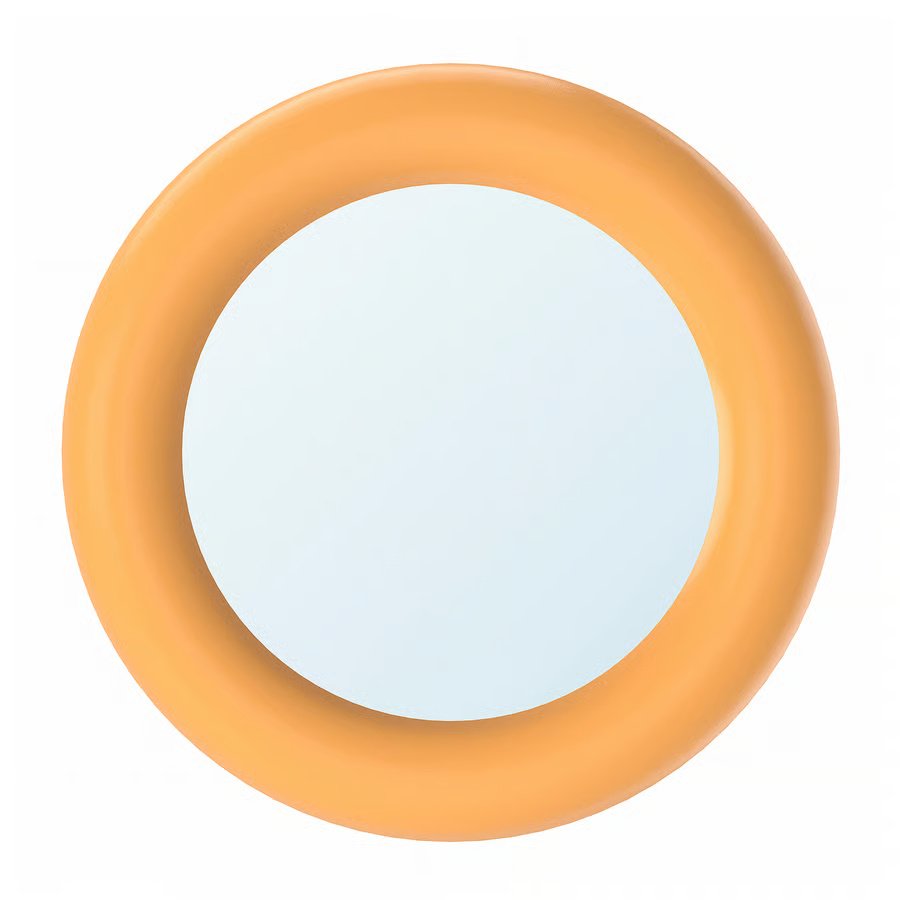 1040-1 humlesjoen-mirror-with-suction-cup-orange HUMLESJÖN Mirror with suction cup, orange - Image 1