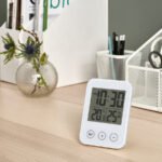 SLÅTTIS Clock with hygro-/thermometer, white, 8x12 cm - Image 6