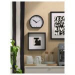 LÖVGRODA Clock, black, 22x20x4 cm - Image 2