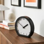 LÖVGRODA Clock, black, 22x20x4 cm - Image 3