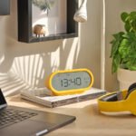 RÖDSTRÄFSE Alarm clock with hygro-/thermometer, yellow, 17x8x6 cm - Image 3