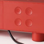 KORTLINJE Alarm clock with hygro-/thermometer, red, 18x6x7 cm - Image 7