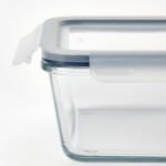IKEA 365+ Food container with lid, square/glass, 600 ml, 3 pack - Image 8