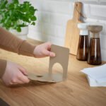 SKOGSRÖR Napkin holder, light grey-brown, 13x12 cm - Image 4