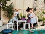 UTTER Children's table, in/outdoor, white, 58x42x43 cm - Image 3