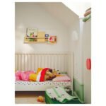 GRÖNFINK Duvet cover and 1 pillowcase for cot, multicolour/striped, 110x125/35x55 cm - Image 7