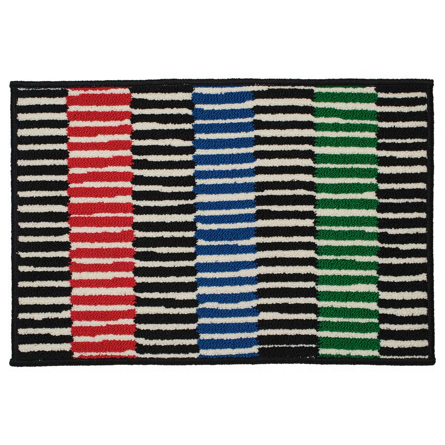 1105-1 vaendplats-door-mat-multicolour-stripe VÄNDPLATS Door mat, multicolour/stripe, 40x60 cm - Image 1