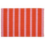 VÄGSKYLT Door mat, pink/orange, 40x60 cm