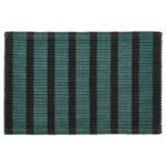VÄGSKYLT Door mat, blue-green/black, 40x60 cm