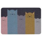 TURISTVÄG Door mat, indoor, cat pattern, 40x60 cm