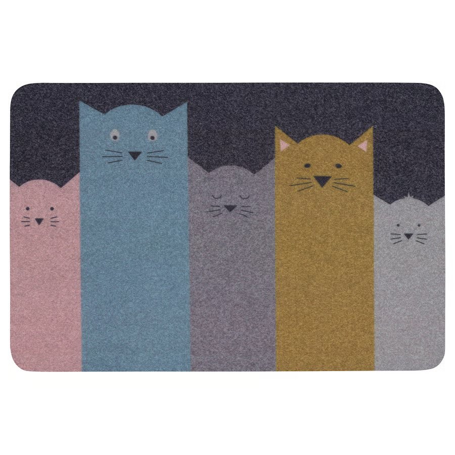 1109-1 turistvaeg-door-mat-indoor-cat-pattern TURISTVÄG Door mat, indoor, cat pattern, 40x60 cm - Image 1