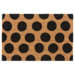 TÅGFORDON Door mat, black/dot pattern, 40x60 cm