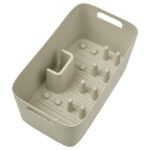 SPJUTLILJA Dish drainer, light grey-beige