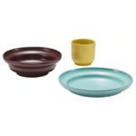 SPJUTLILJA 3-piece serving set, mixed colours