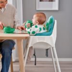 ANTILOP Highchair with safety belt, white/white - Image 2