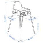 ANTILOP Highchair with safety belt, white/white - Image 6
